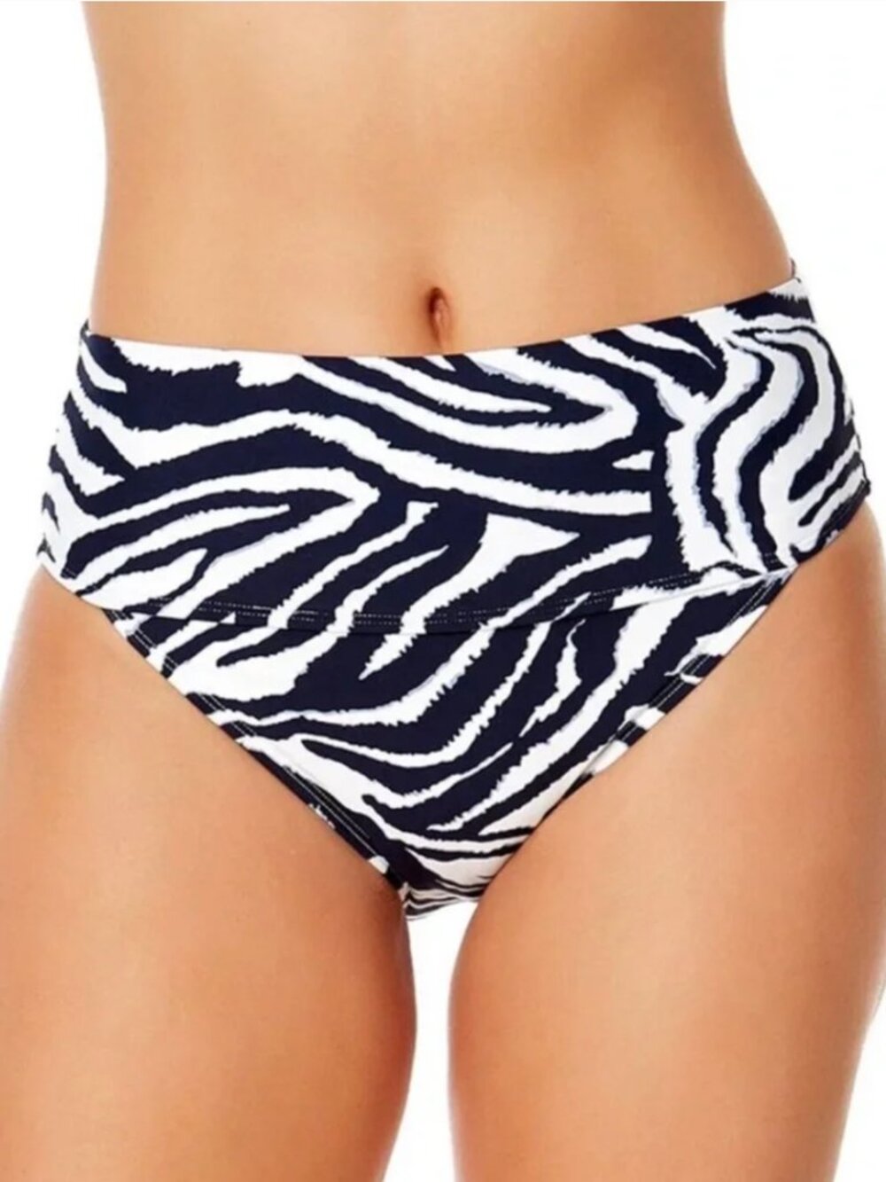 Anne Cole Zebra Print High Waisted Bikini Bottom